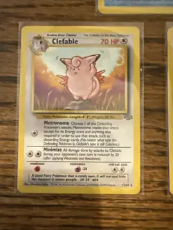 Lot Of 3 Vintage Non-holo Rares Pokemon Jungle Lapras, Clefable, Pidgeot - Image 4