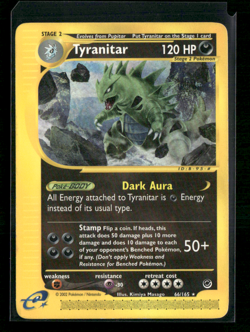 2002 Pokemon Tyranitar 066/165 Expedition Base Set Regular MP - Image 1