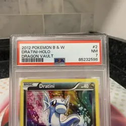 PSA 7 Near Mint 2012 Pokemon Black & White Dragon Vault Dratini Holo #2/20 -Read - Image 2