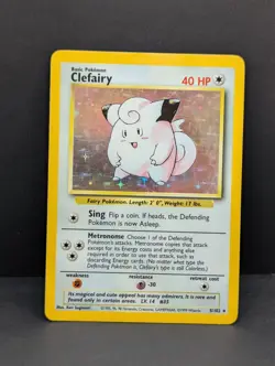 Clefairy 005/102 Base Set Holo LP Vintage Pokemon TCG - Image 1