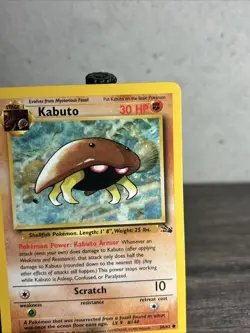 Kabuto 50/62 Fossil Regular-Vintage-Pokemon TCG-Regular-Fast Shipping-LP!! - Image 3