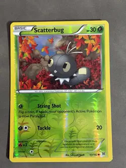 Pokemon Card Scatterbug 13/162 Ultra Rare Reverse Holo XY BREAKthrough 2015 LP - Image 1