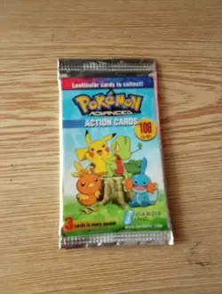 Pokemon 2004 Panini Action Cards Advanced Booster Pack, Lenticular, Sealed - Image 1