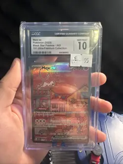 CGC 10 Pokemon 151 Mew ex SVP 053 EN Full Art Black Star Promo Gem Mint Card - Image 1