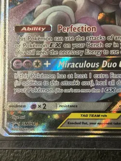Pokemon TCG Mewtwo & Mew GX SM191 Holo Card Collectible - Image 2