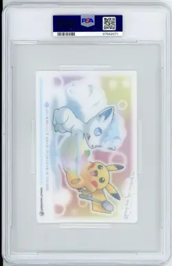 PSA 9 Alolan Vulpix Pikachu Snow Festival Clear Card Pokemon Center Sapporo - Image 2