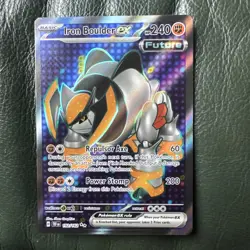 Pokemon Iron Boulder EX 192/162 Journey Together Full Art Holo Card Pack Fresh - Image 2