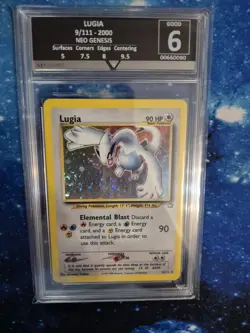 Lugia 2000 Pokemon Neo Genesis Unlimited 9/111 Get Graded 6 Swirl Holo TCG Card - Image 5