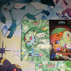 5 Cracked Ice & Star Holos Chikorita & Meganium Card Multiple database Sets - Image 2