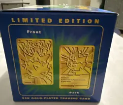 Vintage 1999 Pokemon Burger King 23k Gold Plated Trading Card Togepi Blue Sealed - Image 3