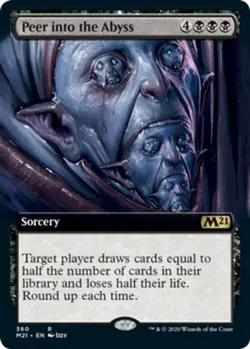 Near Mint x 1 Peer into the Abyss - Foil - Extended Art Core Set 2021 Variants - Image 1