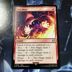 MTG, Fire Magic 136 M/NM Final Fantasy Regular Magic The Gathering - Image 1