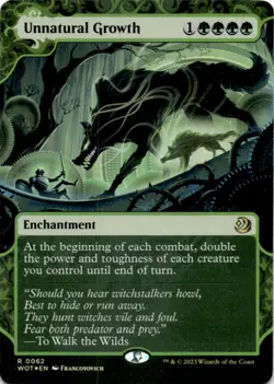 MTG Unnatural Growth Foil NM Wilds of Eldraine: Enchanting Tales Magic 62 - Image 1