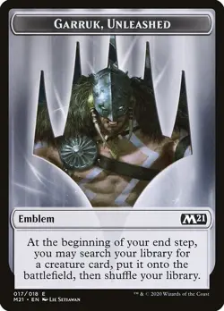 Garruk, Unleashed Emblem-Core Set 2021 Tokens-Regular-17-LP - Image 1