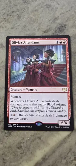 Olivia's Attendants Innistrad: Crimson Vow Regular Creature Vampire MTG Rare - Image 1