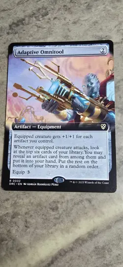 Adaptive Omnitool (Extended Art) Commander: Aetherdrift Regular Rare MTG NM - Image 1