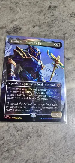 Hashaton, Scarab's Fist (Borderless) Commander: Aetherdrift Foil Mythic MTG NM - Image 2