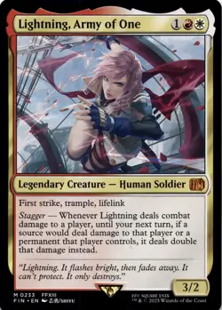 Lightning, Army of One Final Fantasy Magic MTG NM - Image 1