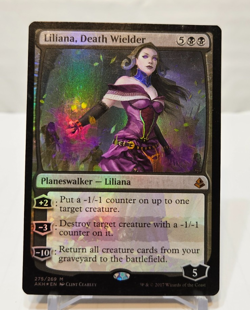 FOIL Liliana, Death Wielder Amonkhet MTG Magic The Gathering 355 - Image 1