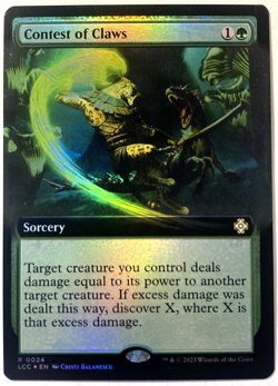 MTG Contest of Claws EXTENDED ART FOIL Commander Lost Caverns of Ixalan 0024 LP - Image 1