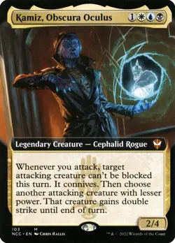 1x - Kamiz, Obscura Oculus - Extended Art #103 - CMR: Streets of New Capenna MTG - Image 1