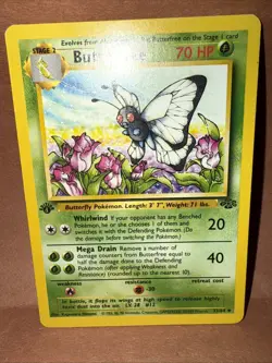 Pokemon TCG - Butterfree 33/64 - 1st Edition D Error Misprint Jungle [Lp] - Image 1