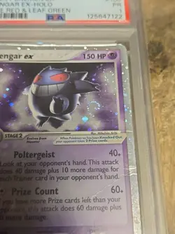 2004 Pokemon Fire Red Leaf Green PSA 1 Gengar EX Holo #108 SWIRL - Image 2