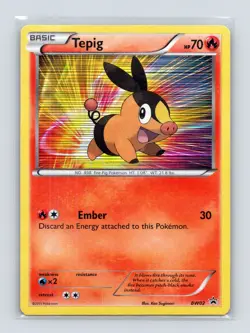 Pokemon TCG Tepig BW02 Black and White Promos Holo MP - Image 1
