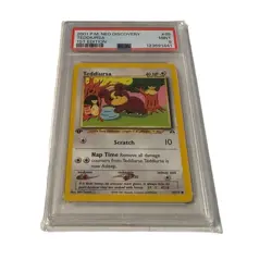 2001 PSA 9 Pokemon Teddiursa 1st Edition P.M. Neo Discovery #65 Graded - Image 1