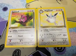 Pokemon TCG Jigglypuff 1st Edition 54/64 Jungle + Wigglytuff Non Holo 32/64 LP - Image 2