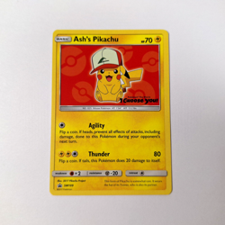 Pokemon TCG Ash's Pikachu SM109 Sun and Moon Black Star Promo LP - Image 3