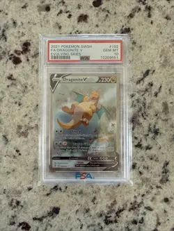PSA 10 Dragonite V Alt Art 192/203 Evolving Skies 2021 Pokemon - Image 1