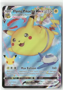 Pokemon Flying Pikachu VMAX Ultra Rare Celebrations 007/025 NM Not PSA - Image 1
