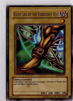 Right Leg of the Forbidden One LOB-E097 Unltd Edition Ultra Rare Yu-Gi-Oh! - Image 1
