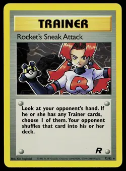 Pokemon Card - Rocket's Sneak Attack Team Rocket 72/82 Non Holo Rare - Image 1