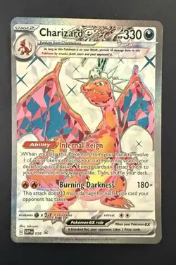 Pokemon TCG Charizard EX SVP056 Black Star Holo Promo Card NM/M Condition - Image 1