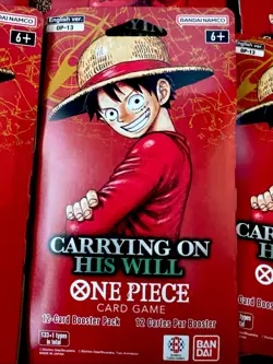 11x LOT ~ ONE PIECE CARD GAME ~ CARRYING ON HIS WILL ~ Sleeved Booster Packs - Image 2