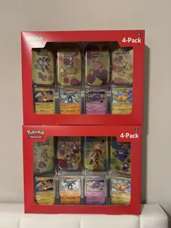 Pokemon 4 Mini Tins + 4 Promo Cards - 151 SAMS CLUB EXCLUSIVE [lot of 2] - Image 1