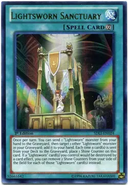 Lightsworn Sanctuary SDLI-EN024 - 1st Edition NM - Ultra Rare Yugioh Card TCG - Image 1