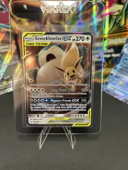 Eevee & Snorlax GX 120/181 SM Pokemon Team Up Holo Near Mint Ultra Rare Card - Image 1