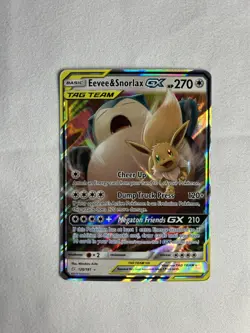 Eevee & Snorlax GX 120/181 SM Pokemon Team Up Holo Near Mint Ultra Rare Card - Image 5
