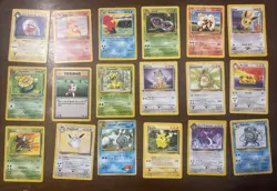 Pokemon 18 Card Lot Uncommons Rares Jungle Fossil Base Set And More 1sts, LP-HP - Image 1