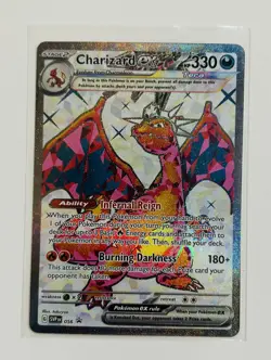Pokemon TCG Charizard EX SVP056 Black Star Holo Promo Card #056 - Image 1