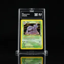 1999 Pokemon Fossil Set Unlimited Holo Card WOTC #13/62 Muk TAG 8.5 K1976777 - Image 1