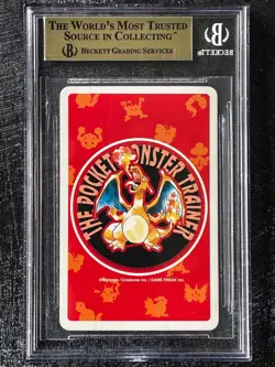 1996 Pokemon Red Poker Set Nintendo Playing Card Charizard #6 BGS 9.5 GEM MINT - Image 2