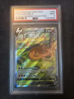 PSA 9 Mint Charizard V SWSH260 Ultra Premium Collection Promo Pokemon Card - Image 3