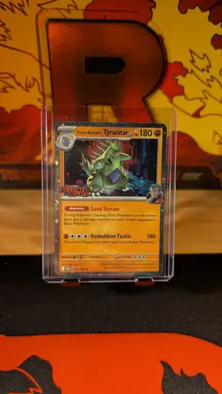 Team Rockets Tyranitar Destined Rivals Stamped Promo Card 096/182 NM Condition - Image 1