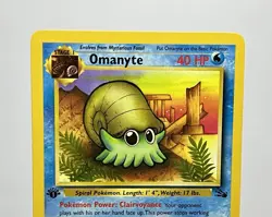 Omanyte 52/62 (LP) 1st Edition Common Fossil Set 1996 WOTC Pokemon Card - Image 3