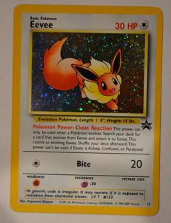 Pokemon TCG Eevee #11 Black Star Holo Promo Card 1999 WOTC NM - Image 1