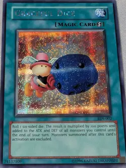1996 YU-GI-OH GRACEFUL DICE EDS-002 HOLO FOIL GAME TRADING CARD COLLECTOR - Image 2
